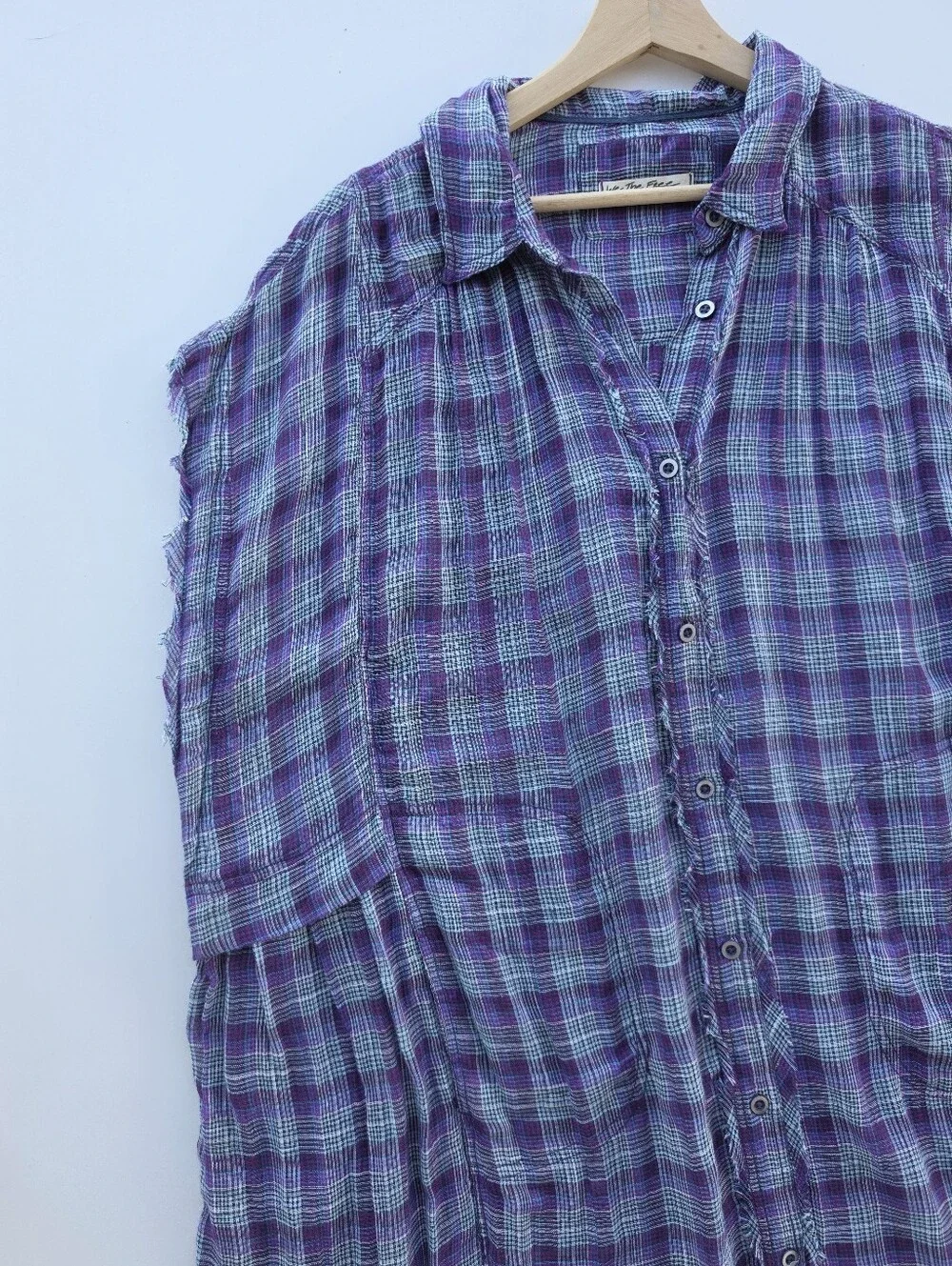 Free People We The Free Isabelle Plaid Maxi Shirt Dress Duster
